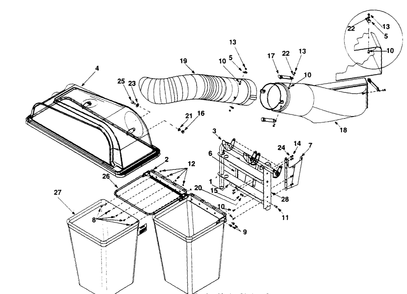 General Assembly Diagram and Parts List for 063 190000 Cub Cadet Lawn Tractor Accessories